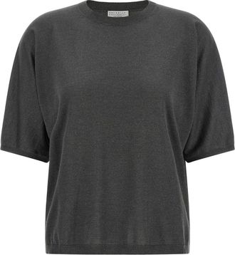 Brunello Cucinelli Mujer, Camisetas, Gris, Talla: XS