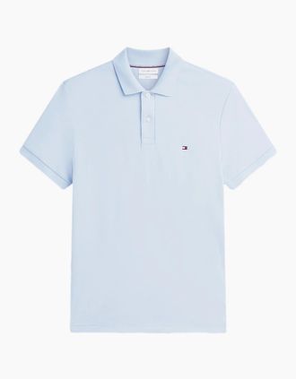 Tommy Hilfiger Mens Tommy Hilfiger Liquid Cotton Reg Polo C10 Breezy Blue - Size: 42