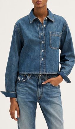 Madewell Oversize Denim Button-Up Shirt in Anchor Blue at Nordstrom, Size Xx-Large