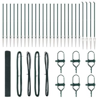 Berkfield Home Welded Wire Fence with 13 Spike Posts Green 1.4x50 m Steel