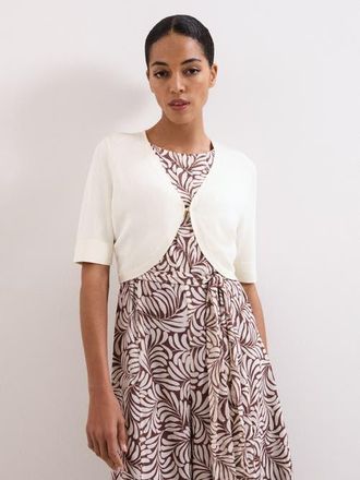 Phase Eight Riah Short Sleeve Bolero Shrug in Ivory at Nordstrom, Size X-Small