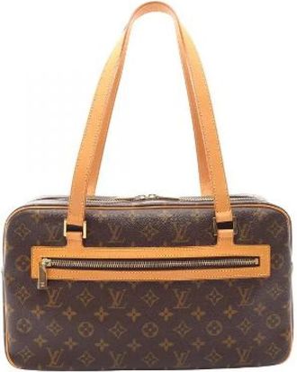 Louis Vuitton Pre-owned Cite GM Monogram PVC Coated Canvas Leather Shoulder Bag - Dames - Vintage Schoudertas - Bruin - ONE Size - Leer - Vintage