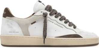 Crime London Chelsea Sneaker - Heren - Sneakers - Wit - 44 EU - Leer - Schoenen
