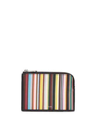 Paul Smith Signature stripe wallet - men - Calf Leather - One Size - Multicolour