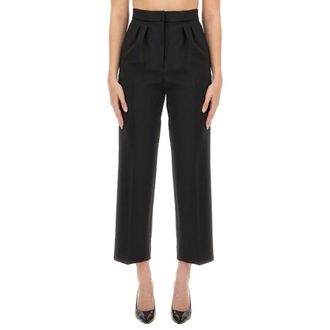 Max Mara Cropped Trousers, female, Black, Size: 2XS Cropped Trousers