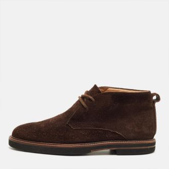 Tod's Tods Brown Suede Ankle Length Boots