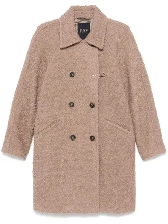 Fay shearling coat - Brown