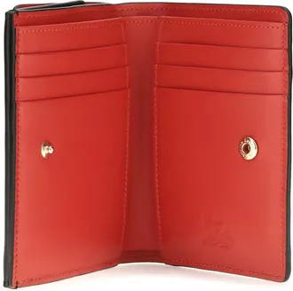 Christian Louboutin Womens Leather Wallet Bettina Black-Gold Calf & Purses Black/gold