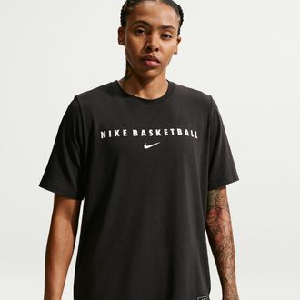 Nike Womens Dri-FIT Short-Sleeve Warm-Up Basketball Top in Black | IO1361-010