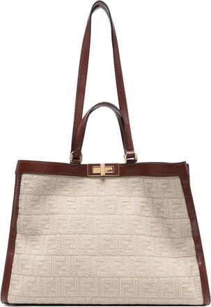 Fendi Borsa tote Peekaboo - Toni neutri