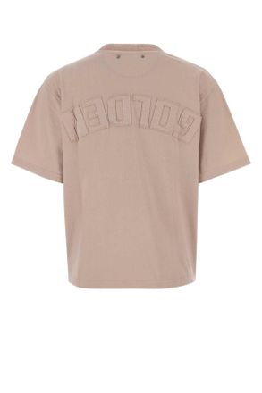 Golden Goose Womens Pink Cotton T-Shirt Shadowgray Exterior Exterior: T-shirts And Polos