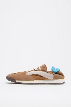 Bimba & Lola Suede & Nylon Elastic Sneakers in Honey at Nordstrom, Size 37