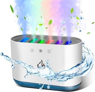 No Brand Humidificador De 900 Ml, Humidificador Din&aacute;mico Con Sistema De Captaci&oacute;n Para Dormitorio, Con 6 Boquillas Y 7 Luces Led De Colores, Ultra Silencioso (