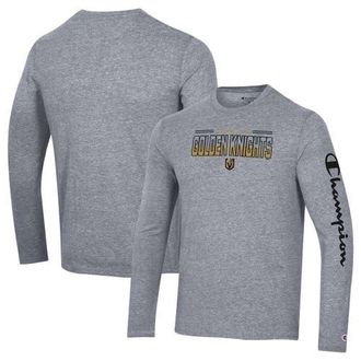 Champion Mens Champion Heather Gray Vegas Golden Knights Tri-Blend Long Sleeve T-Shirt at Nordstrom, Size Medium