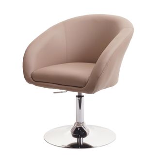 Hhg Nunca Usado] Silla De Comedor Hhg 247, Silla De Cocina Silla Giratoria Silla De Sal&oacute;n, Giratoria Regulable En Altura, Polipiel Taupe
