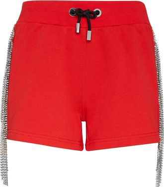 Philipp Plein Jogging Shorts Crystal Fringe