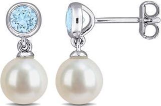 Delmar Semiprecious Stone & Cultured Pearl Drop Earrings in Blue at Nordstrom Rack