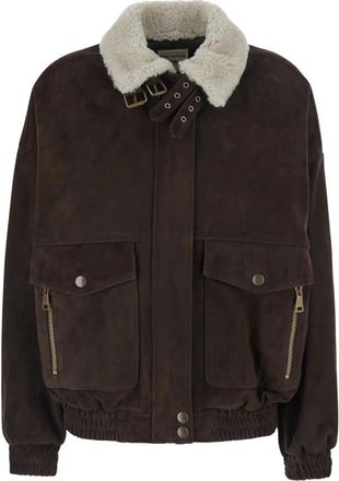 Semicouture Gloria Bomberjack - Dames - Jassen - Bruin - L - Su&egrave;de - Jassen