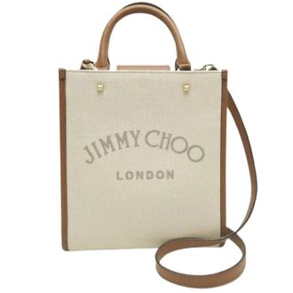 Jimmy Choo London Bolso Tote Pre-owned - Pre-owned - Mujer - Beige - ONE SIZE