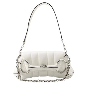 Gucci Pre-owned Horsebit Handbag - Dames - Pre-owned - Wit - Maat: ONE Size Leer