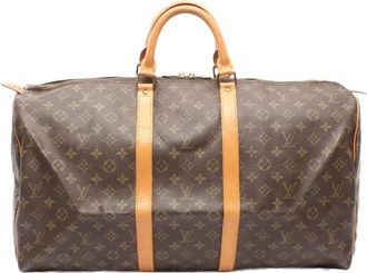Louis Vuitton 1984 Keepall 55 reistas - Bruin