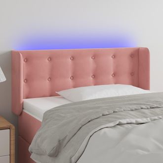 vidaXL Cabecero Con Led De Terciopelo Rosa 103x16x78/88 Cm Vidaxl