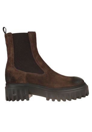 Hogan H700 Suede Memory Foam Insole Chelsea Boots