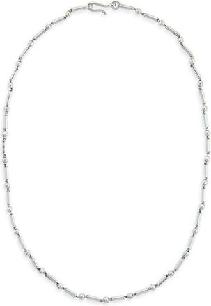 Caputo & Co. Mens Bar & Bead Necklace in Sterling Silver at Nordstrom
