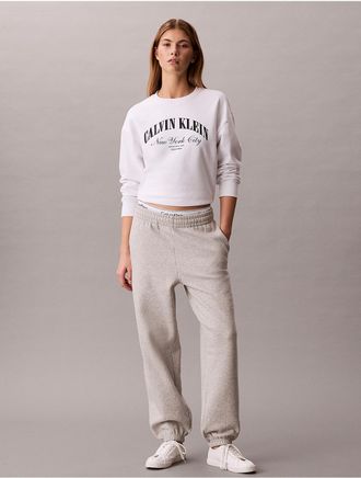 Calvin Klein Jeans Calvin Klein Womens Archive Logo Fleece Joggers - Medium Grey - XL