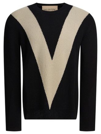 Valentino Wollpullover mit eingelegtem V