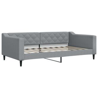 vidaXL Sof&aacute; Cama De Tela Gris Claro 100x190 Cm Vidaxl