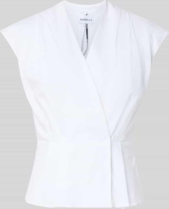 Marella Regular Fit Bluse mit gelegten Falten Modell Bazar in Weiss, Gr&ouml;&szlig;e 42