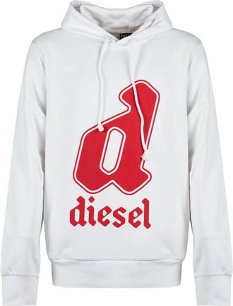 Diesel GinnOut Hoodie - Heren - Sweatshirts & Hoodies - Wit - Maat: XL Katoen