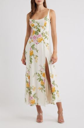 Reformation Ailany Floral Print Sundress in Rose Perfume at Nordstrom, Size 12