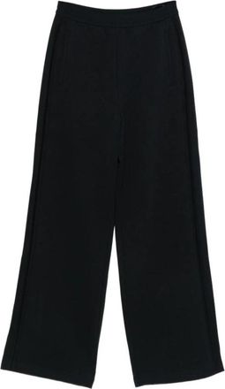 Emporio Armani Wide Leg Broek - Dames - Wijde Broeken - Blauw - M - Broeken