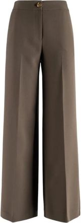 Nenette Wide Broeken - Dames - Wijde Broeken - Groen - S - Polyester - Broeken