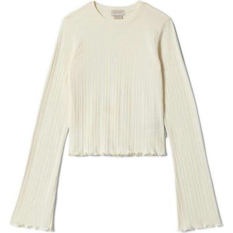 Brixton Dolly Bell Sleeve Rib T-shirt in Off White at Nordstrom, Size Medium