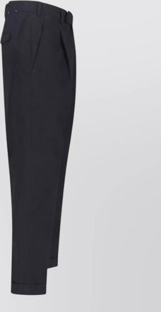 Pantaloni Torino straight fit trousers belt loops cuffed hem