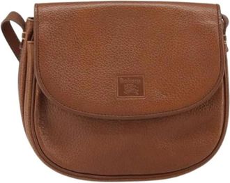 Burberry Pre-owned Cross Body Bags, female, Brown, Size: ONE SIZE Pre-owned Vintage Leather Crossbody Bag