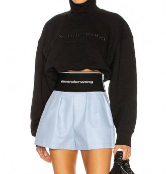 Alexander Wang Signature Logo Sweatshirt In Black