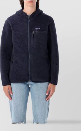 Patagonia textured fabric hooded jacket and pockets