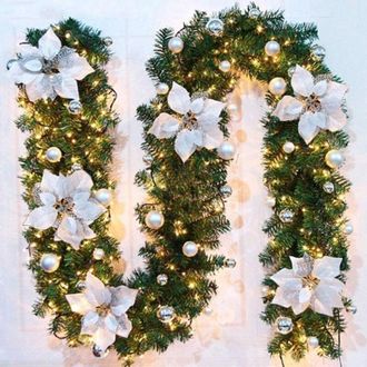 OEM Guirnalda Navide&ntilde;a Con Luces Led, 270 Cm, 40 Led, Blanco C&aacute;lido, &Aacute;rbol De Navidad Artificial, Guirnalda, Decoraci&oacute;n Navide&ntilde;a, Guirnalda Para Decoraci&oacute;