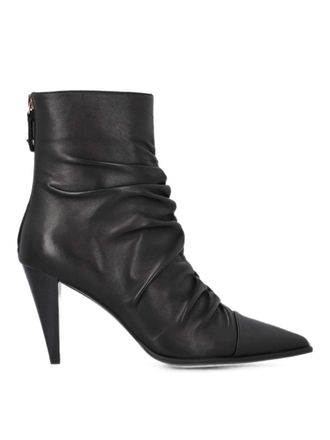 Pinko Vane Black Leather Ankle Boots