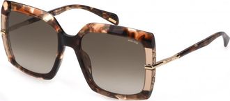 Police Womens SPLG23-5702AD SPLG23 57 5702AD Sunglasses - Brown - One Size