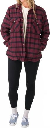 FlyLow May Flannel Shirt In Ruby