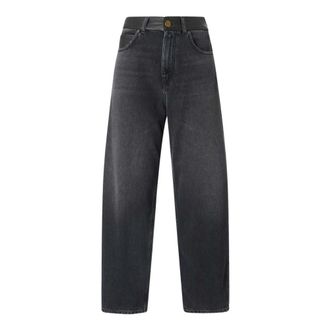 Pinko Estelle Balloon Jeans - Dames - Loose Fit Jeans - Zwart - W24 - Katoen - Jeans