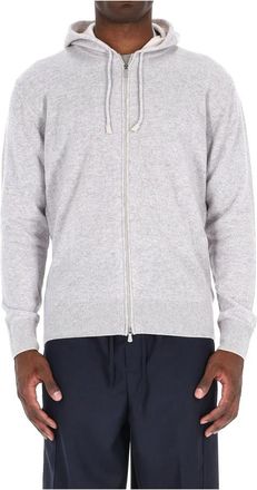 Eleventy Kasjmier Full Zip Sweater Grijs - Heren - Vesten met rits - Grijs - S - Kasjmier - Hoodies & sweatvesten