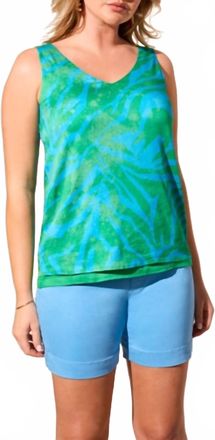 Tribal Reversible Cami Top In Green Sea