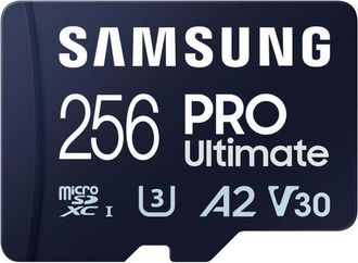 Samsung Tarjeta De Memoria Micro Sd Samsung Pro Ultimate Uhs I 256 Gb Azul Y Blanco