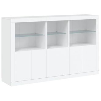 Berkfield Home Sideboard with LED Lights White 162x37x100 cm | Size: 162 x 37 x 100 cm